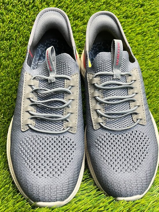 Skechers Max Cushioning Mens Size 7.5 Gray White Walking Slip-On Shoes Sneakers main image 10
